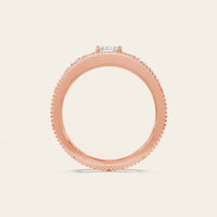 Asscher Cut Lab Diamond Art Deco Mosaic Band