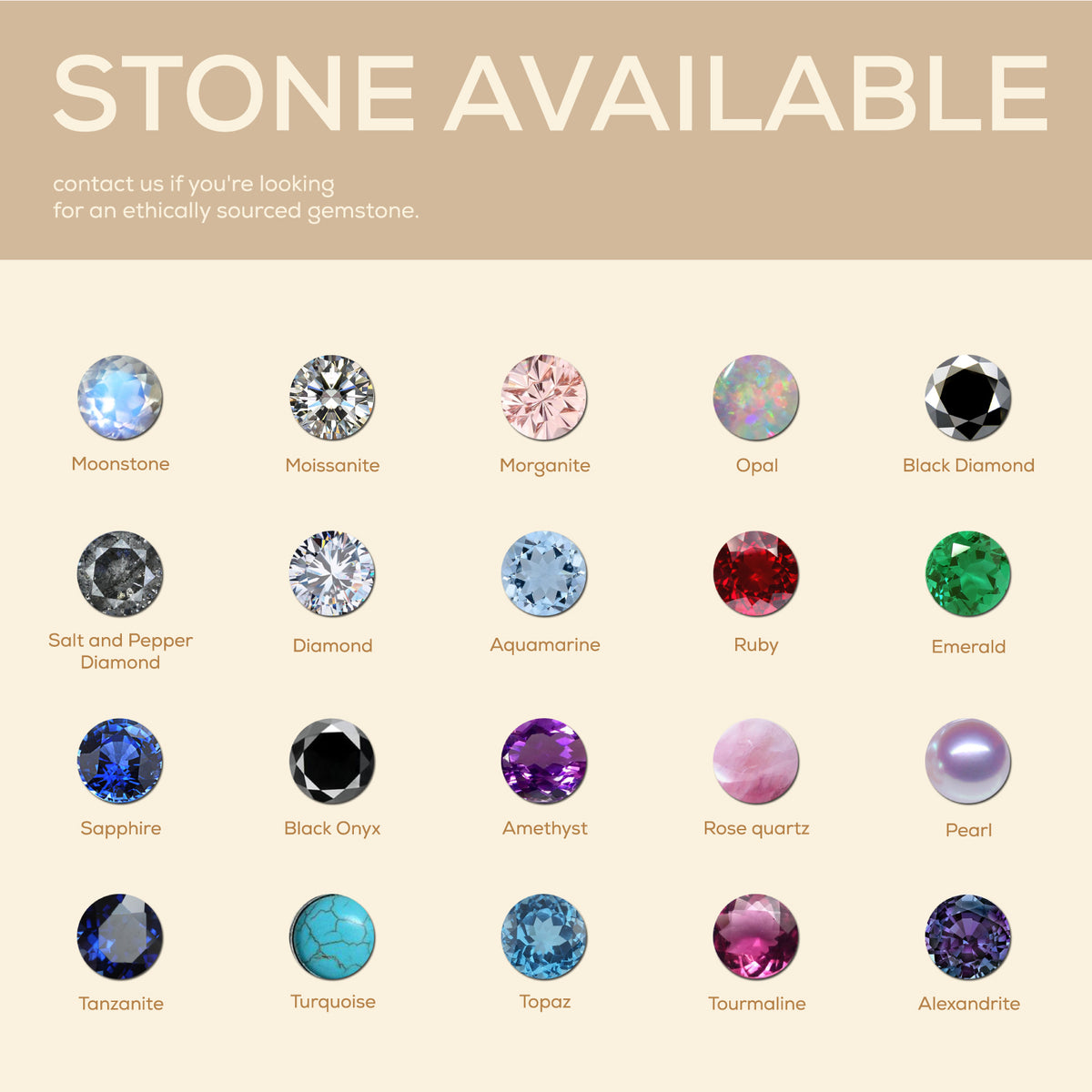 Five Stones Family Necklace Custom Birthstone Pandant