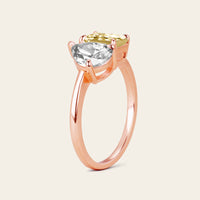 IGI Pear & Emerald Yellow Lab-Grown Diamond Toi et Moi Ring-Nobel Yates