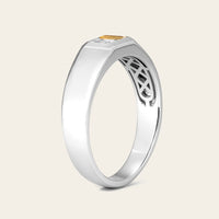 Lab Diamond & Citrine Toi et Moi Men's Engagement Ring-Nobel Yates