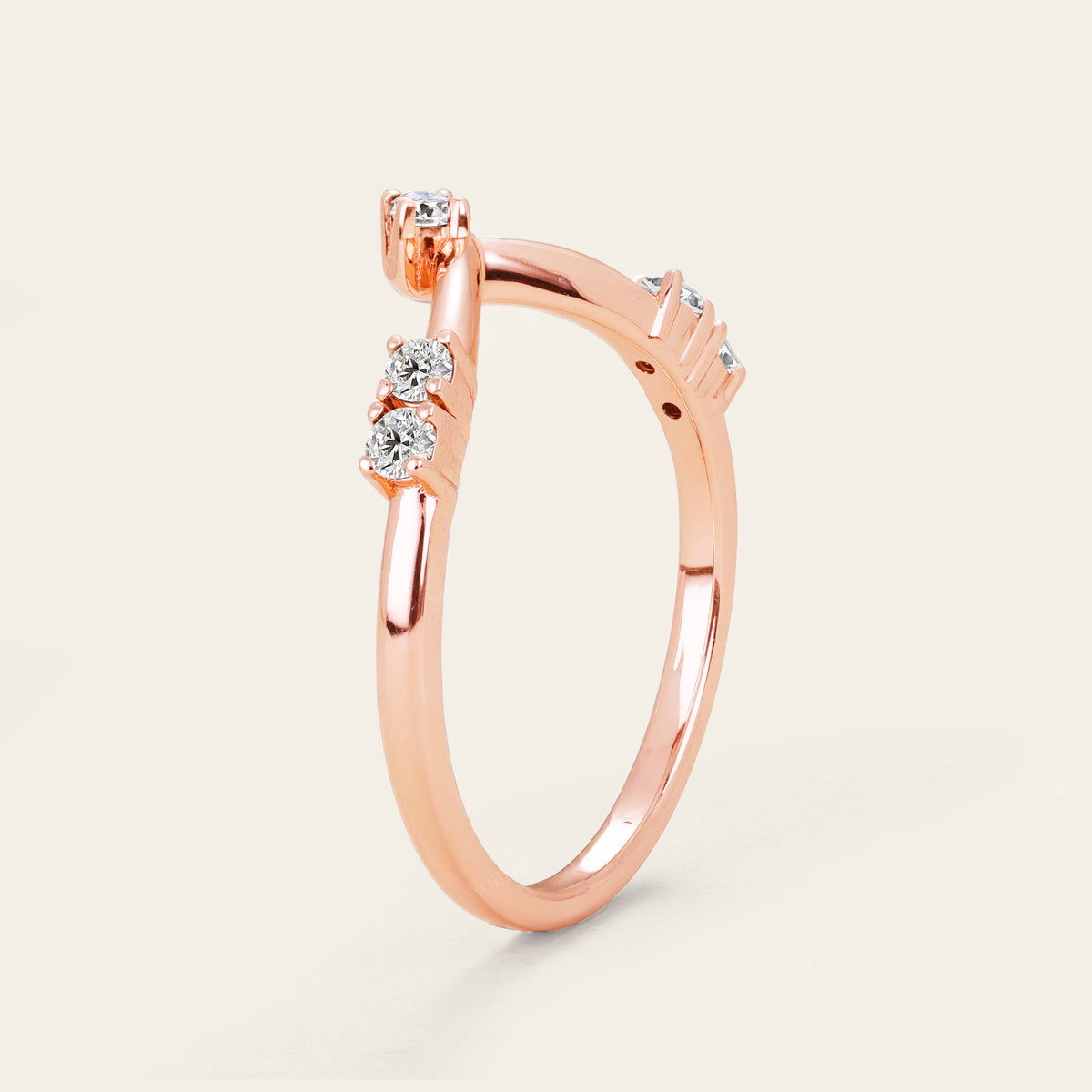 Art Deco Kite Cut Moissanite Engagement Ring Bridal Sets 3pcs-Nobel Yates