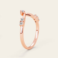 Art Deco Kite Cut Moissanite Engagement Ring Bridal Sets 3pcs-Nobel Yates