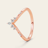 Art Deco Kite Cut Moissanite Engagement Ring Bridal Sets 3pcs-Nobel Yates