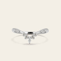 Art Deco Kite Cut Moissanite Engagement Ring Bridal Sets 3pcs-Nobel Yates