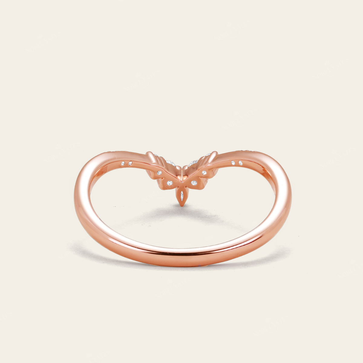 Art Deco Kite Cut Moissanite Engagement Ring Bridal Sets 3pcs-Nobel Yates