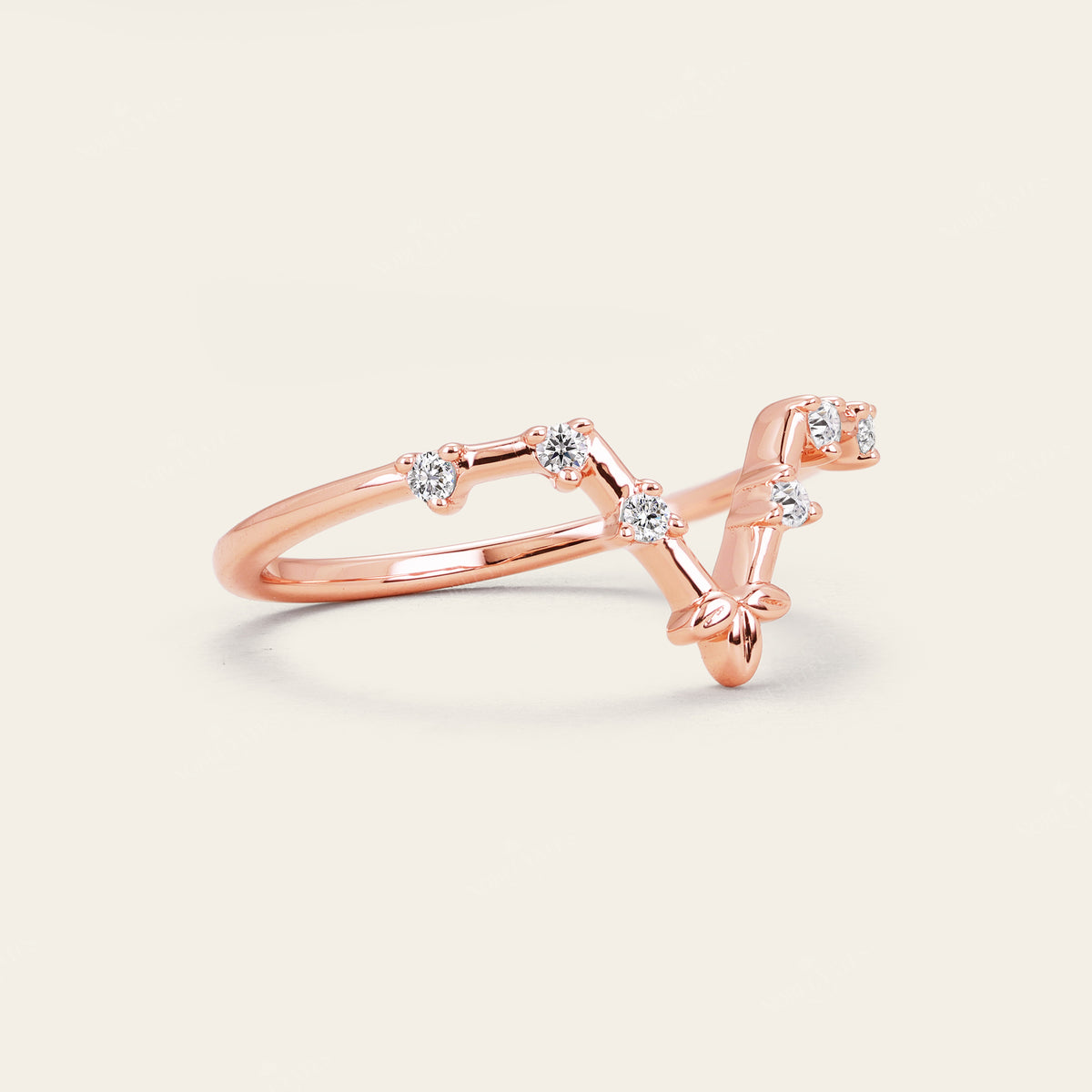 Half Rose Cut Kite Moissanite Art Deco Engagement Ring Sets 3pcs-Nobel Yates