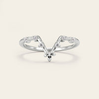 Half Rose Cut Kite Moissanite Art Deco Engagement Ring Sets 3pcs-Nobel Yates