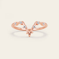 Half Rose Cut Kite Moissanite Art Deco Engagement Ring Sets 3pcs-Nobel Yates