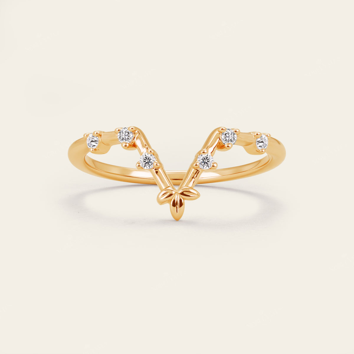 Half Rose Cut Kite Moissanite Art Deco Engagement Ring Sets 3pcs-Nobel Yates