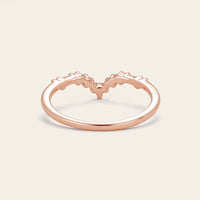 Half Rose Cut Kite Moissanite Art Deco Engagement Ring Sets 3pcs-Nobel Yates