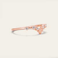 Half Rose Cut Kite Moissanite Art Deco Engagement Ring Sets 3pcs-Nobel Yates