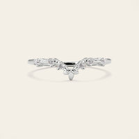 Half Rose Cut Kite Moissanite Art Deco Engagement Ring Sets 3pcs-Nobel Yates