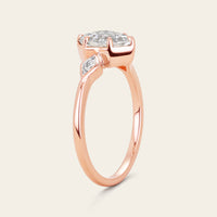 Hexagon & Kite Cut Moissanite Three Stone Art Deco Engagement Ring-Nobel Yates