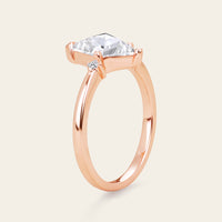 Kite Cut Moissanite Art Deco Bridal Sets Engagement Ring 2pcs-Nobel Yates