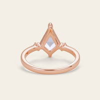 Kite Cut Moissanite Art Deco Bridal Sets Engagement Ring 2pcs-Nobel Yates