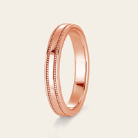 Vintage Milgrain Full eternity Classic Rose Gold Couple Bands