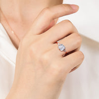 Vintage Art Deco Asscher cut Moissanite Engagement Ring