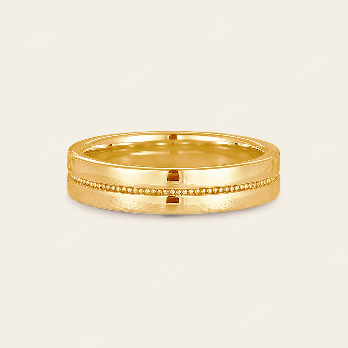 Vintage Milgrain Full eternity Classic Rose Gold Couple Bands