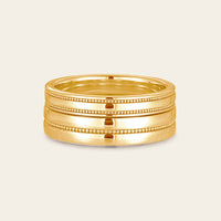 Vintage Milgrain Full eternity Classic Rose Gold Couple Bands