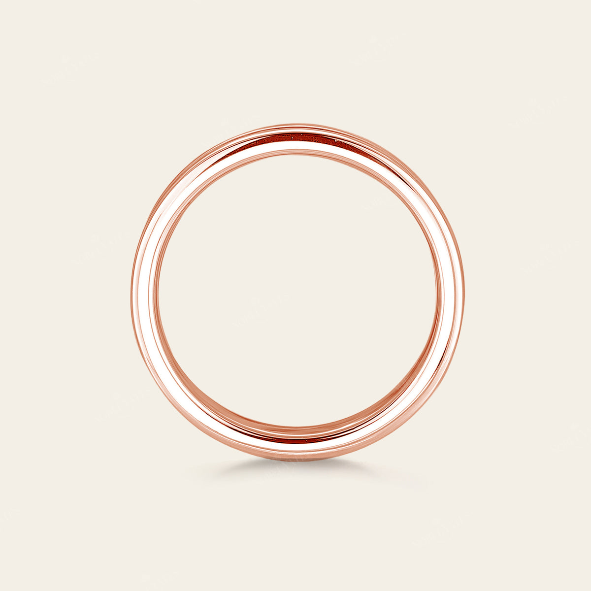 Vintage Milgrain Full eternity Classic Rose Gold Couple Bands