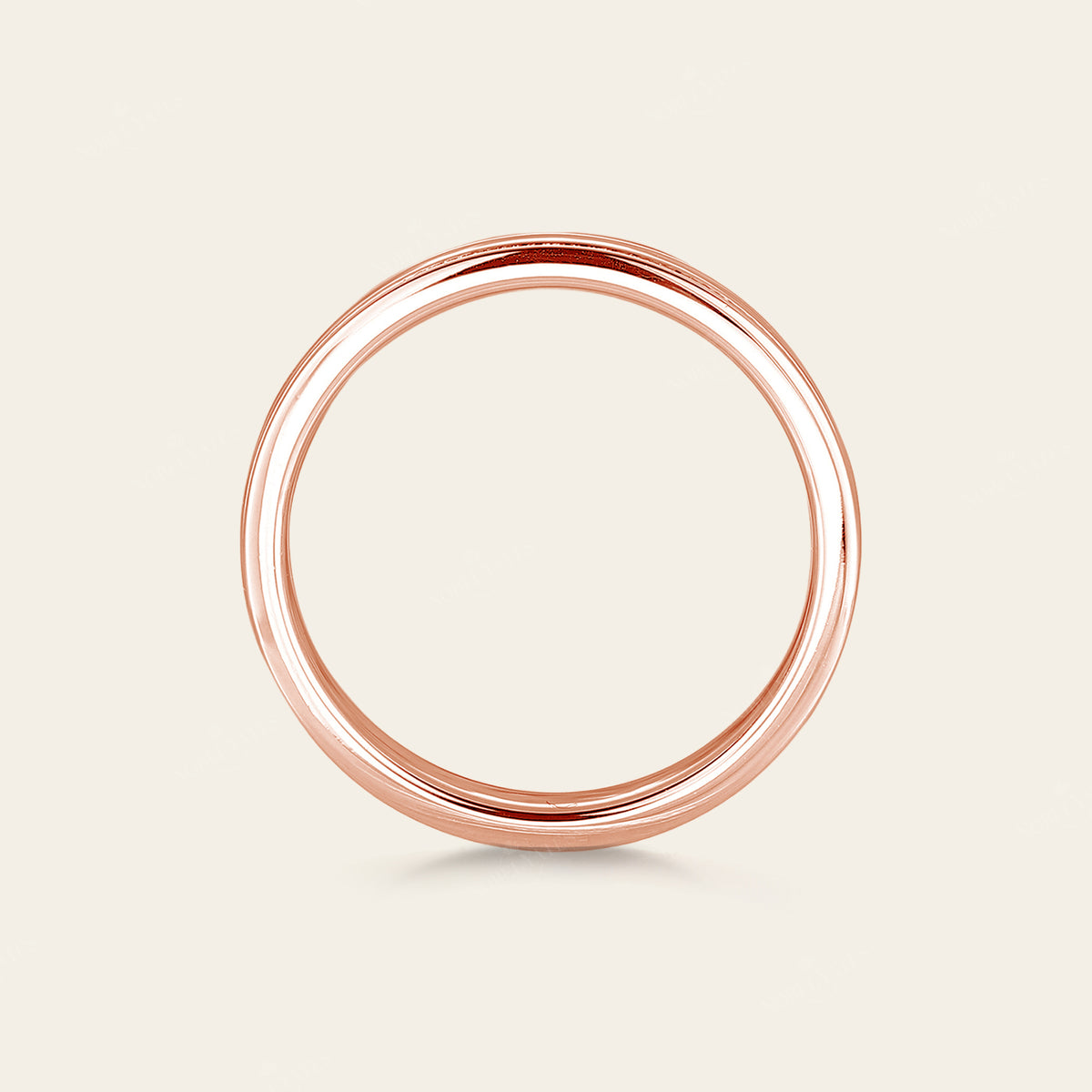 Vintage Milgrain Full eternity Classic Rose Gold Couple Bands