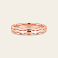 Vintage Milgrain Full eternity Classic Rose Gold Couple Bands