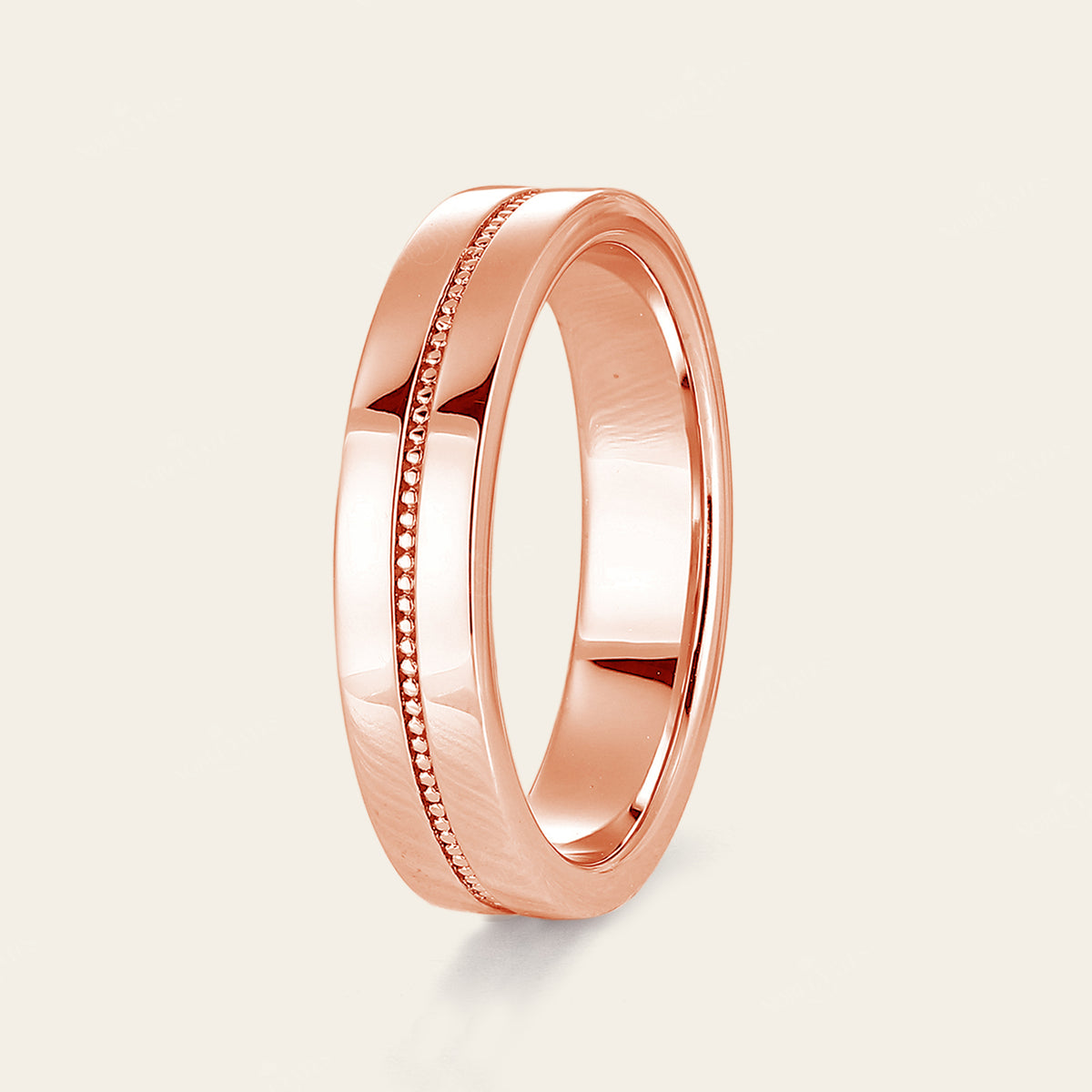 Vintage Milgrain Full eternity Classic Rose Gold Couple Bands