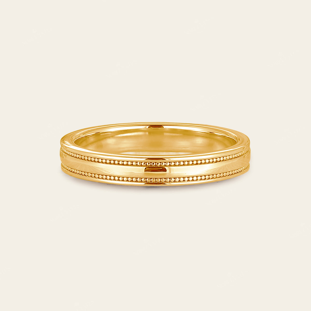Vintage Milgrain Full eternity Classic Rose Gold Couple Bands