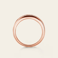 Sapphire & Moissanite Couple Rings Bezel Rose Gold Band