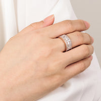 Asscher Cut Lab Diamond Art Deco Mosaic Band