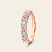 Lab Diamond Art Deco Round & Marquise Cluster Ring