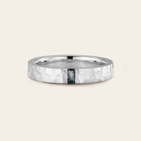 Baguette Moss Agate Couple's Ring Set Rose Gold Moissanite Wedding Band