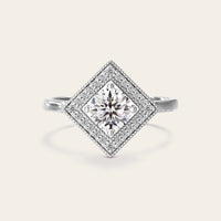 Round Cut Lab Diamond Mosaic Art Deco Ring