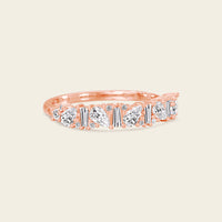 Art Deco Lab Diamond Mixed Cut Eternity Band