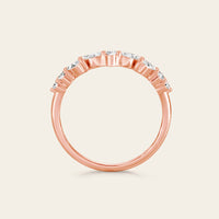 Marquise Lab Diamond Curved Stacking Band