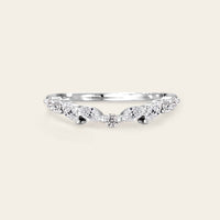 Marquise Lab Diamond Curved Stacking Band