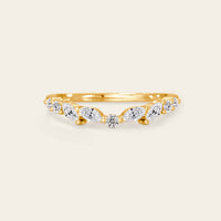 Marquise Lab Diamond Curved Stacking Band