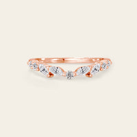 Marquise Lab Diamond Curved Stacking Band