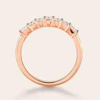 Tapered Baguette & Princess Cut Lab Diamond Wedding Band