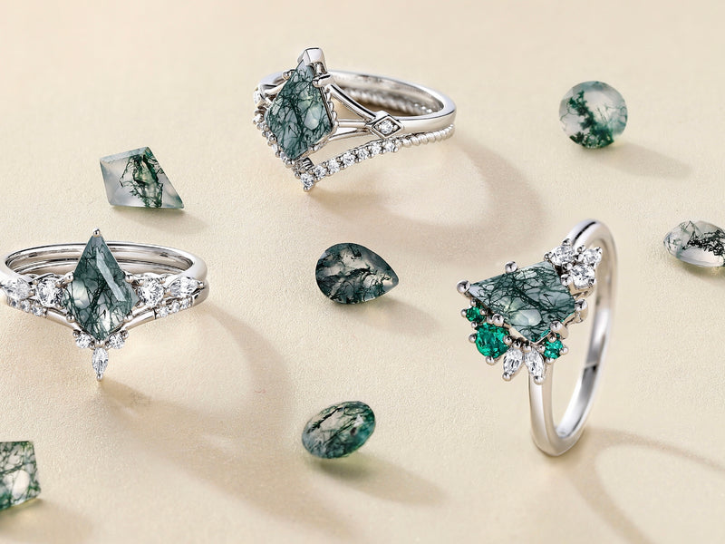 Discover the Natural Beauty of Moss Agate Rings