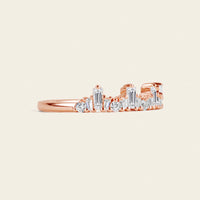 Baguette Lab Diamond Art Deco Crown Ring