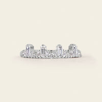 Baguette Lab Diamond Art Deco Crown Ring