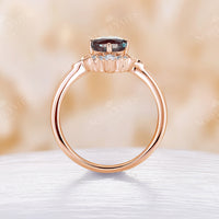 Oval Lab Alexandrite Celtic Rose Gold Engagement Ring