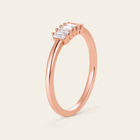 Art Deco Baguette Lab Diamond Wedding Band