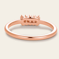 Art Deco Baguette Lab Diamond Wedding Band