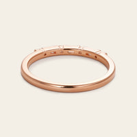 Art Deco Round & Baguette Lab Diamond Wedding Band
