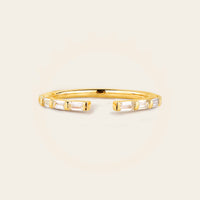 Baguette Lab Diamond Open Wedding Band