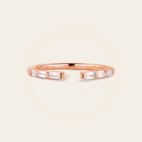 Baguette Lab Diamond Open Wedding Band