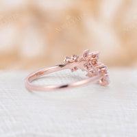 Nature Marquise Diamond Rose Gold Engagement Ring