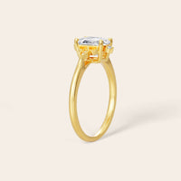 Emerald Cut Lab Diamond IGI Certified Art Deco Engagement Ring-Nobel Yates